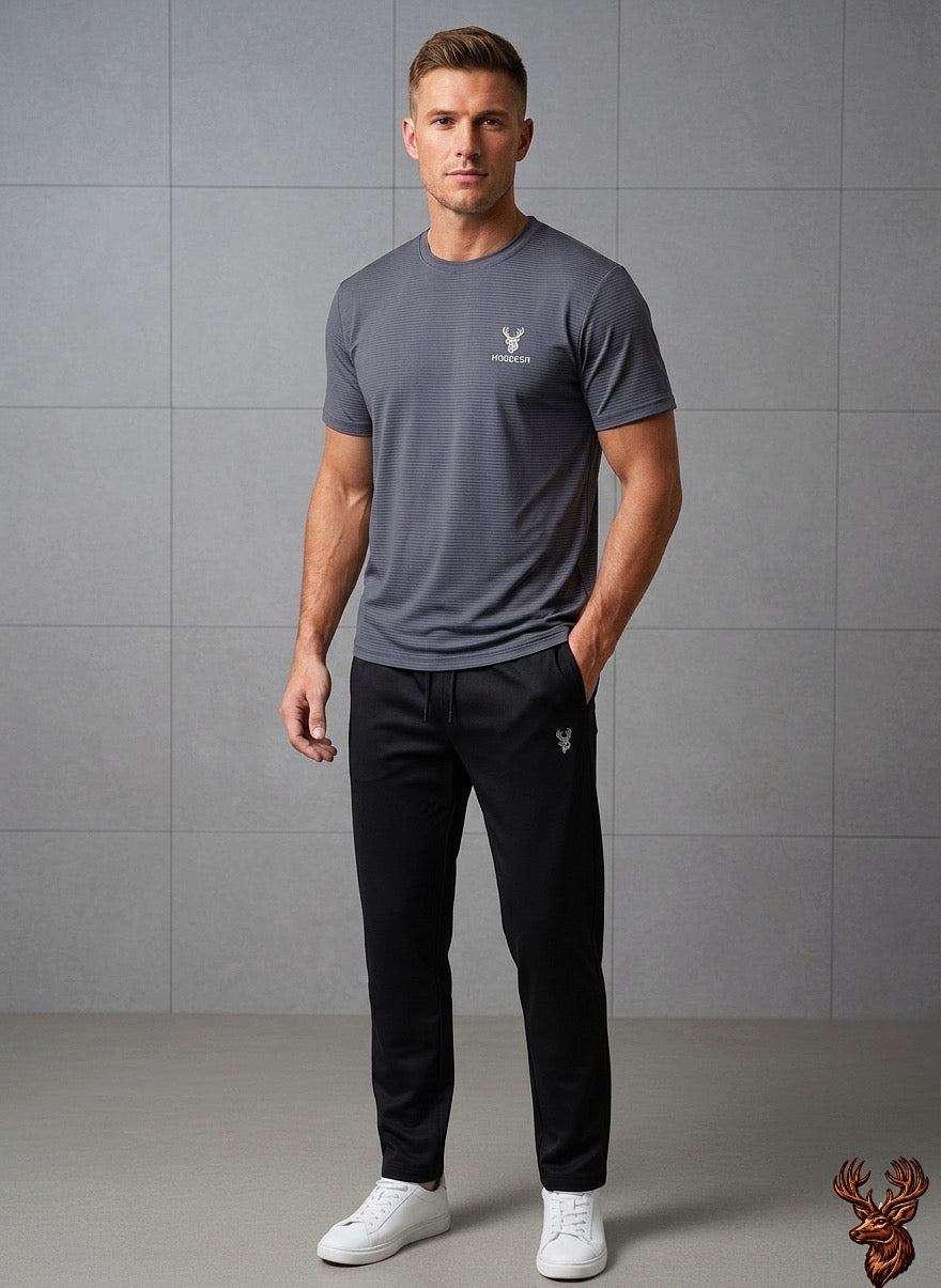 Imported Spandex Trouser with Swiss Mesh T- Shirt Tracksuit
