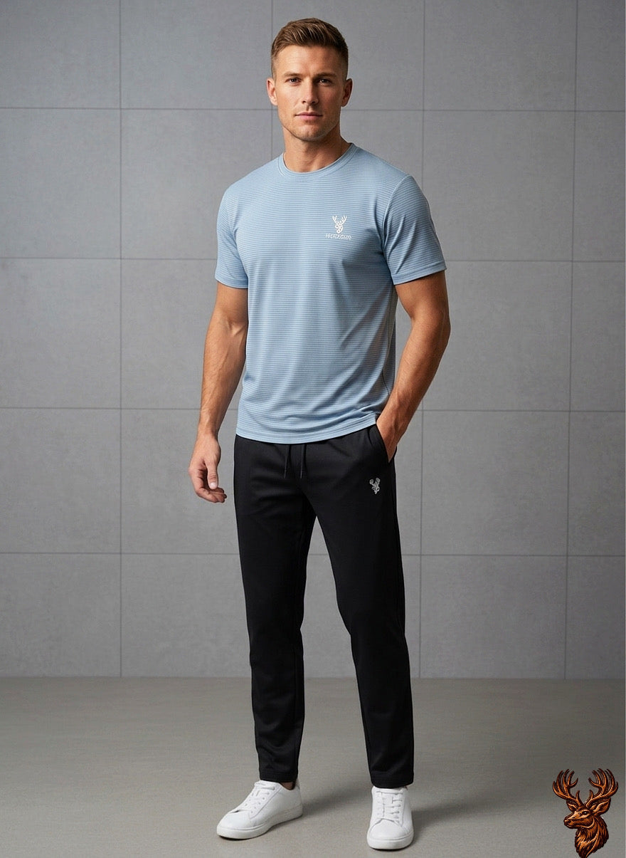 Imported Spandex Trouser with Swiss Mesh T- Shirt Tracksuit