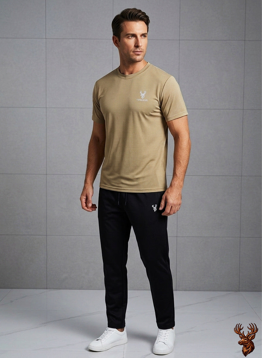 Imported Spandex Trouser with Swiss Mesh T- Shirt Tracksuit