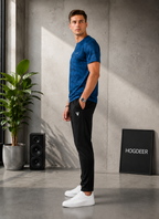 Imported Four Nod Fabric T-Shirt & Black Stretch Trouser Set