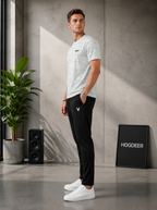 Imported Four Nod Fabric T-Shirt & Black Stretch Trouser Set