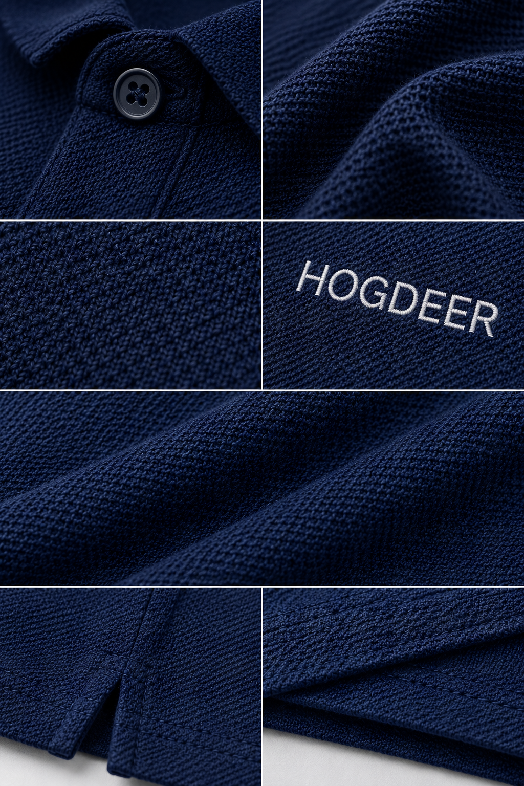Imported Super Mesh Nylon Polo Shirt- Navy Blue