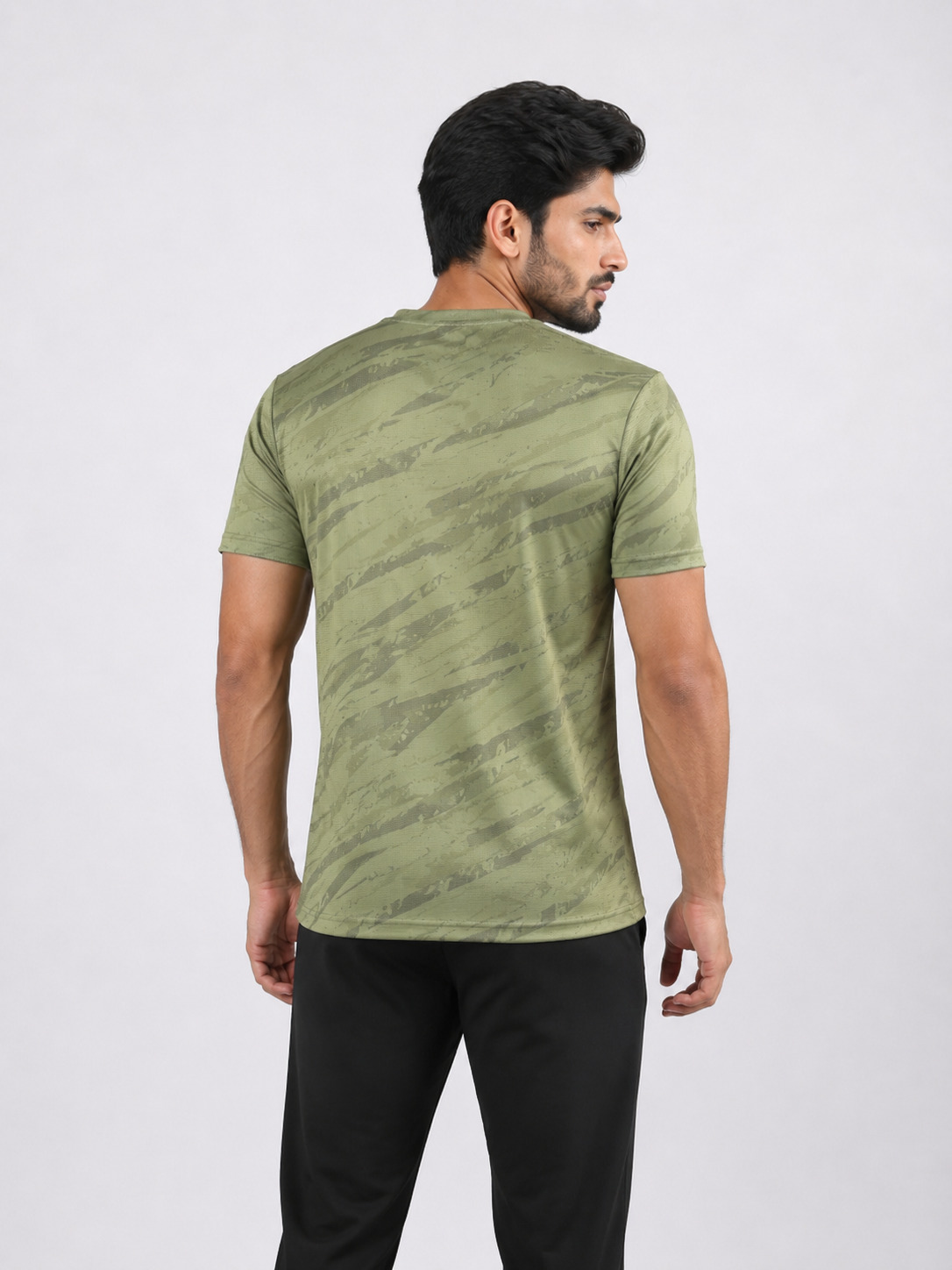 Men's Imported Camo Waves Shirt – Olive Green