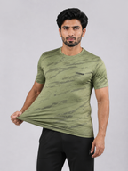 Men's Imported Camo Waves Shirt – Olive Green