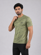 Men's Imported Camo Waves Shirt – Olive Green