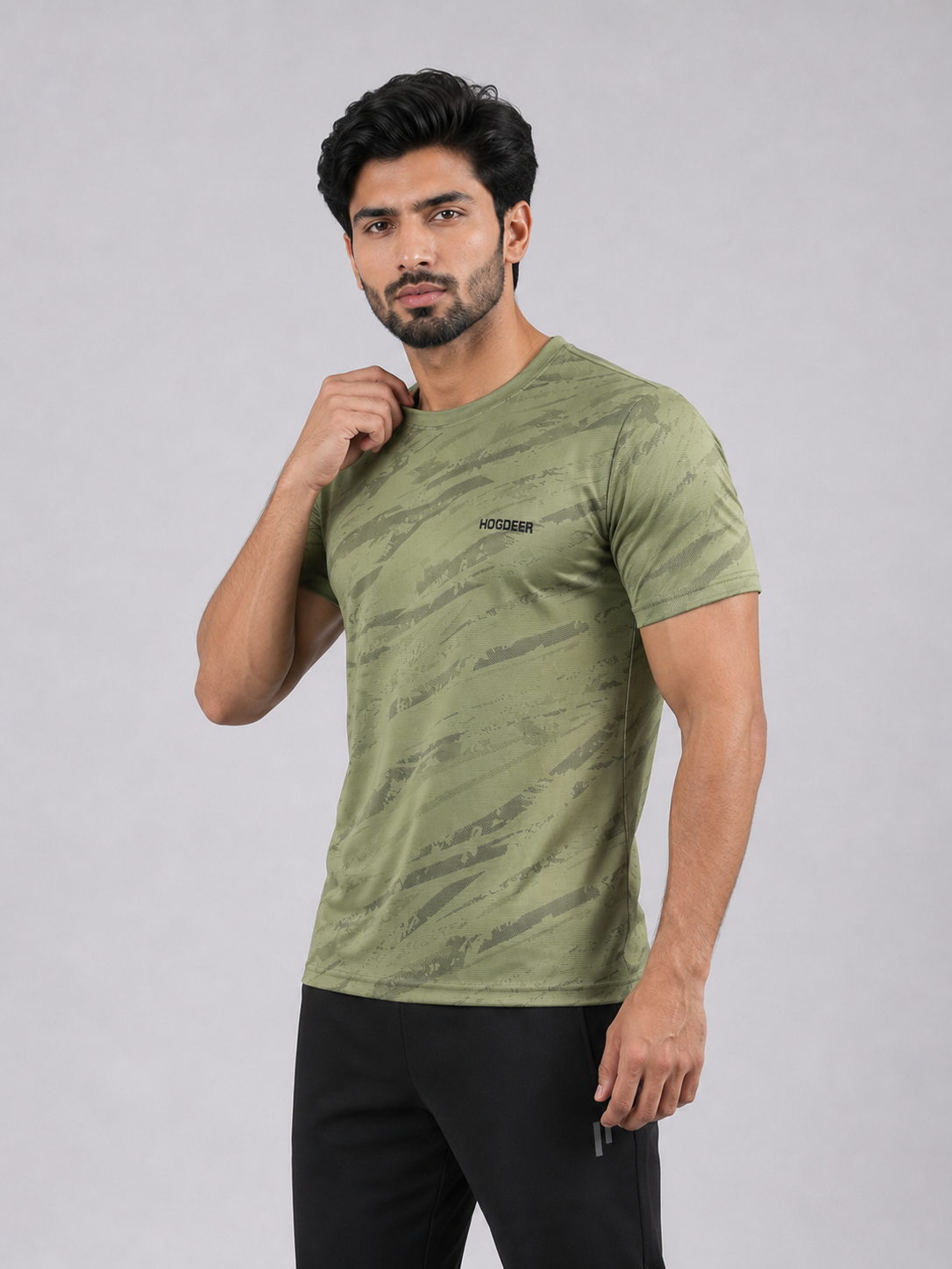 Men's Imported Camo Waves Shirt – Olive Green