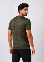 Men's Imported Shirt – Camo Waves Olive Green