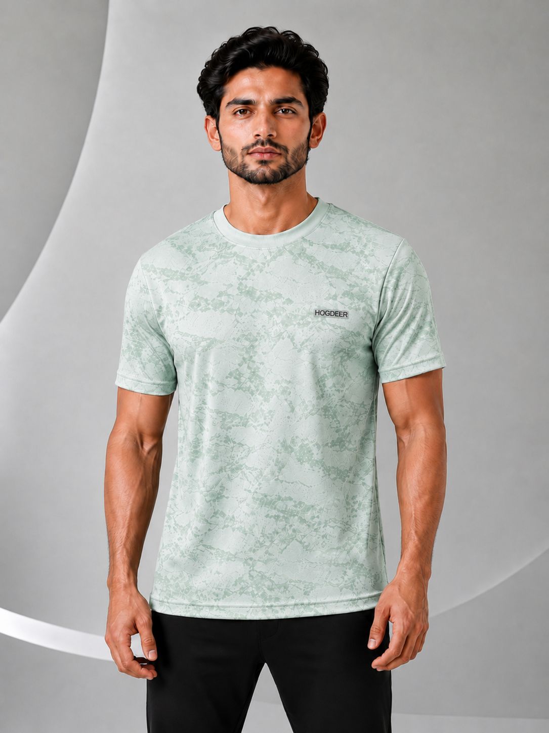 Men's Imported Shirt – Camo Waves Glacier Mint