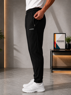 Men's Imported Cross Mesh Active Trouser - Black