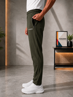 Men's Imported Cross Mesh Active Trouser - Olive Green