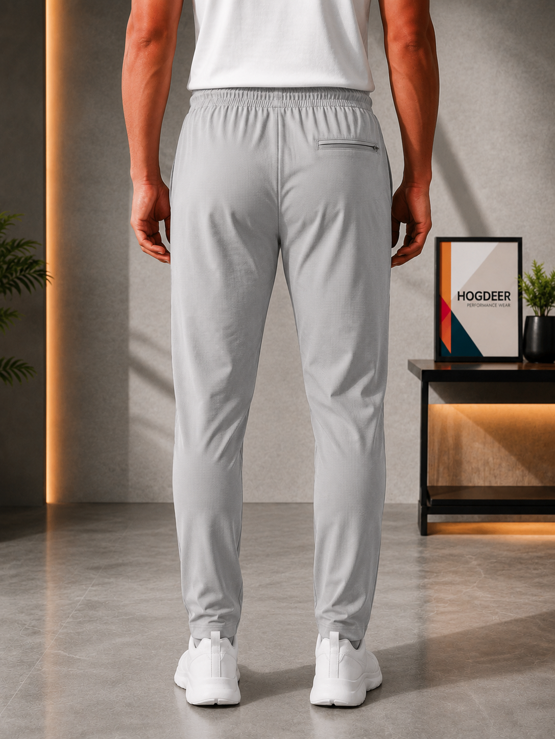 Men's Imported Cross Mesh Active Trouser – Silver Gray
