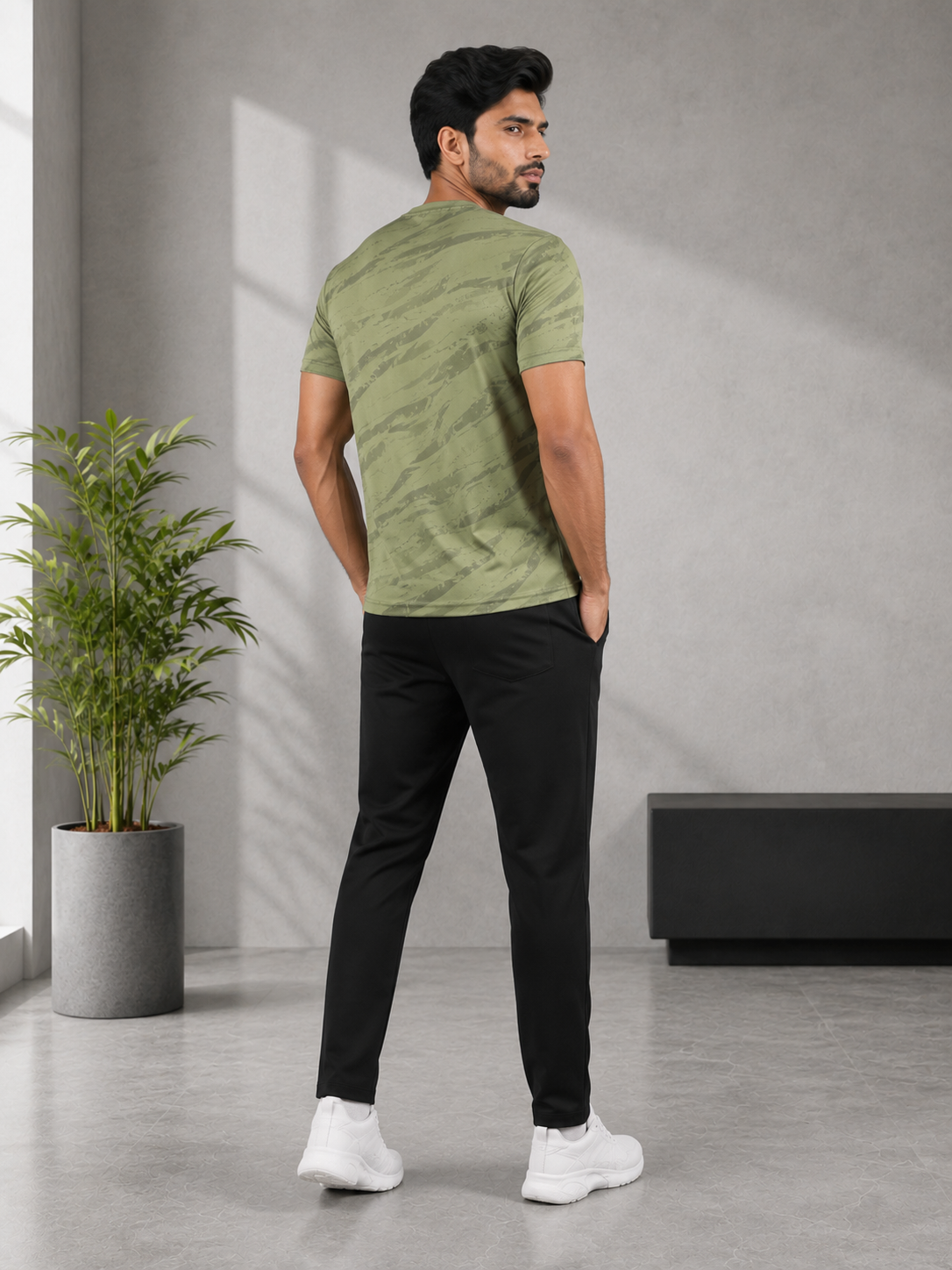 Imported Camo Waves Olive Green Tracksuit