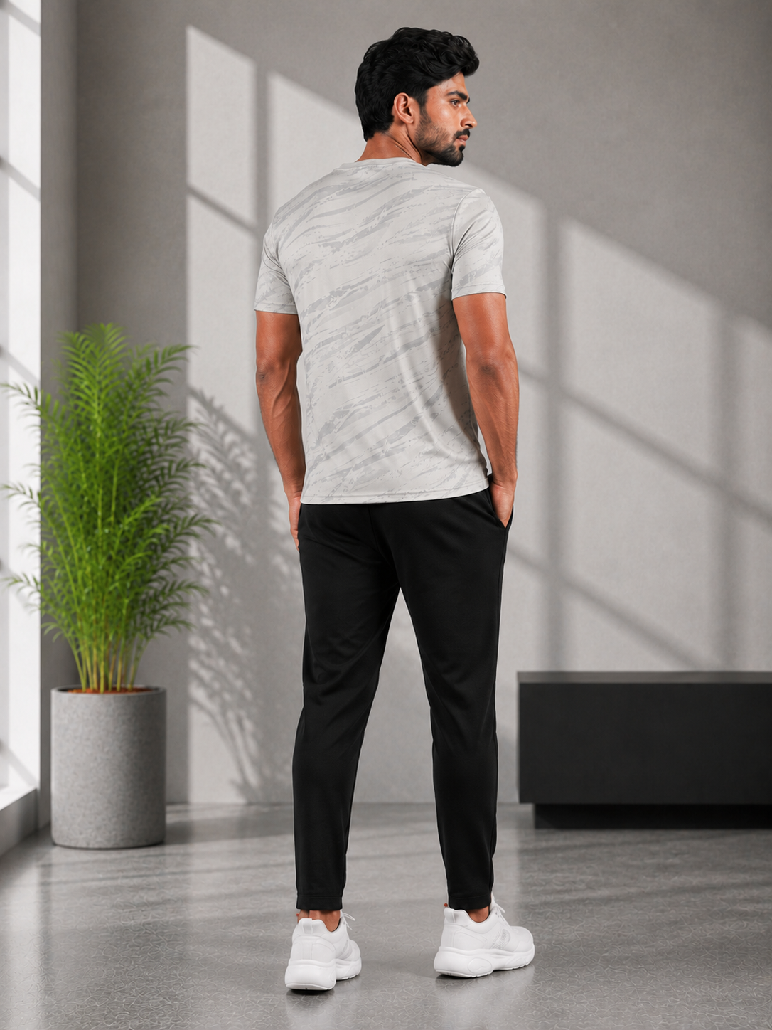 Imported Camo Waves Grey Tracksuit