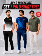 2 Dri-Fit Tracksuits + 1 FREE Polo Shirt – Premium Sportswear Bundle