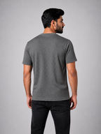 Men's Imported Stretchable Square Mesh Shirt – Grey