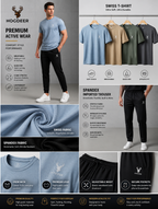 Imported Spandex Trouser with Swiss Mesh T- Shirt Tracksuit