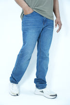 Premium Stretch Straight Fit Denim – Dusty Blue