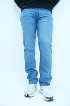 Premium Stretch Straight Fit Denim – Light Blue