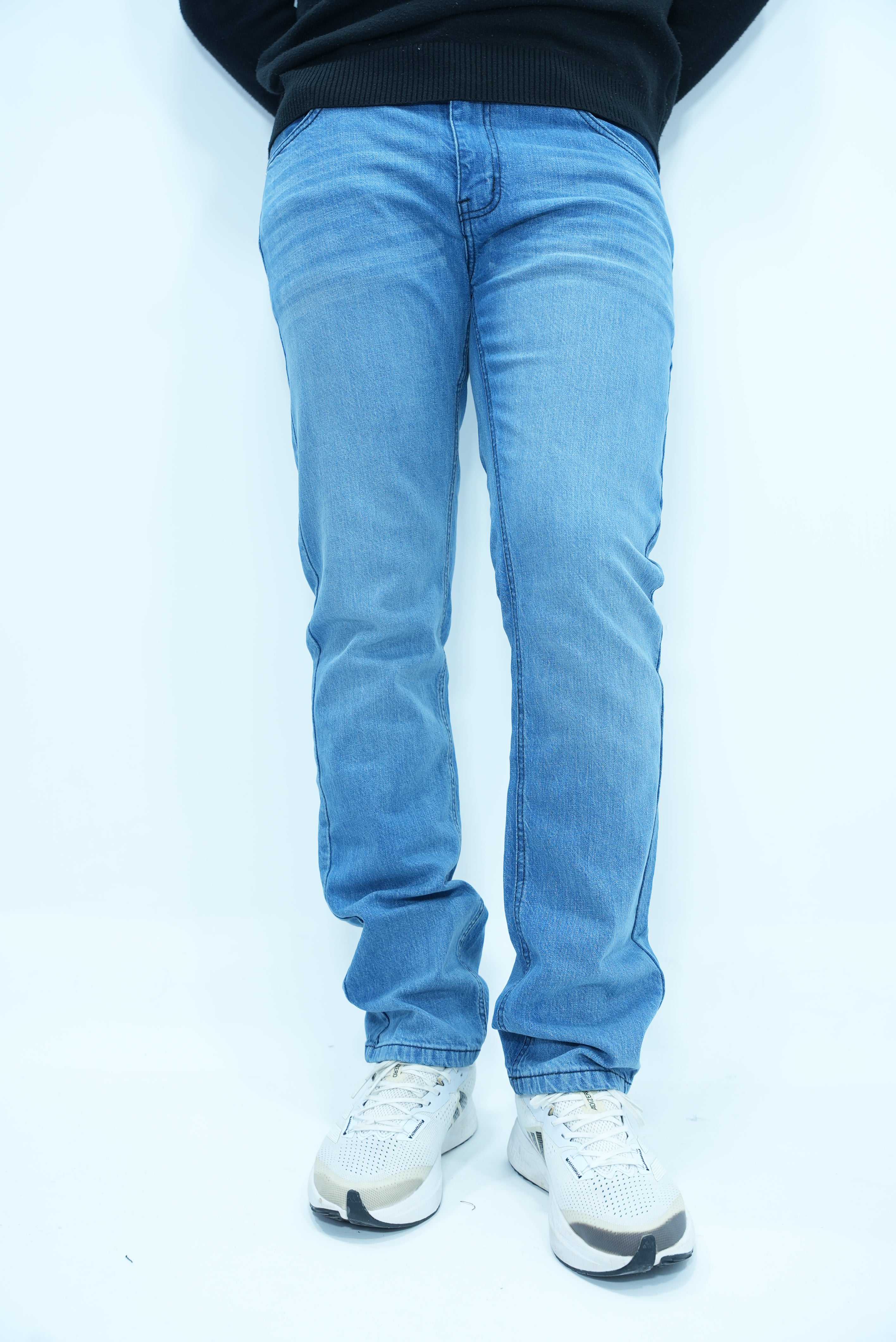 Premium Stretch Straight Fit Denim – Light Blue