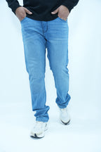 Premium Stretch Straight Fit Denim – Light Blue