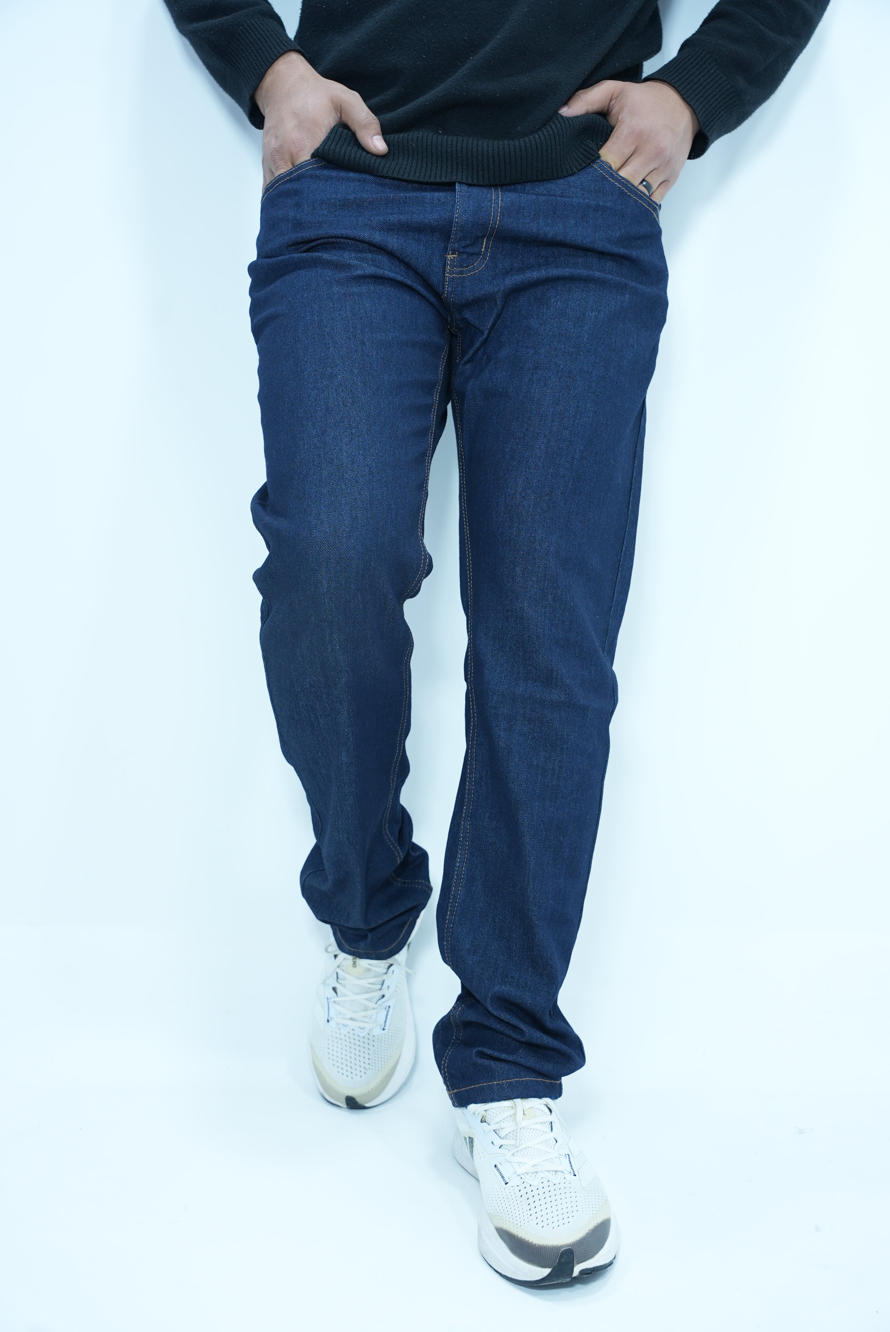 Premium Stretch Straight Fit Denim – Rinse Blue