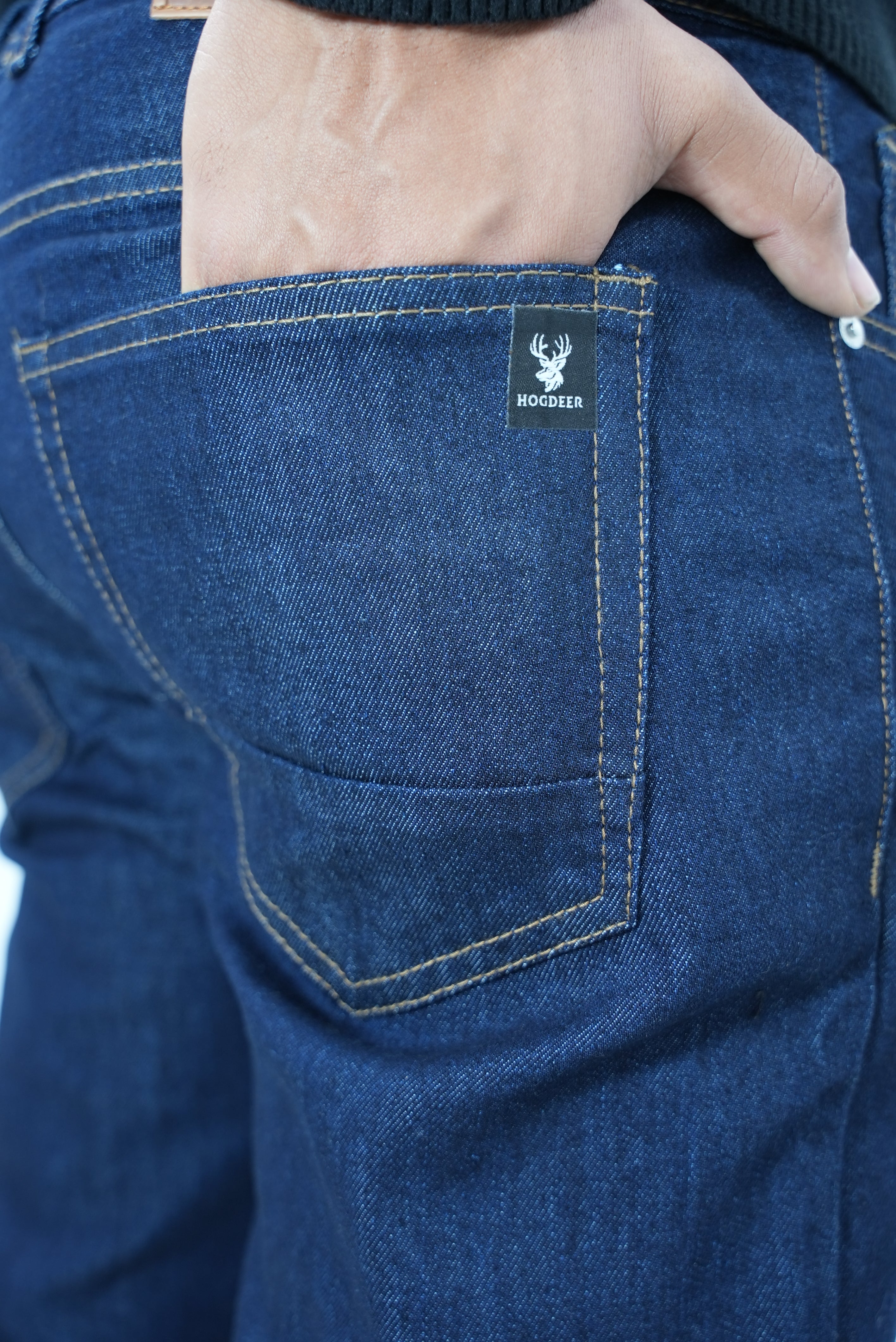 Premium Stretch Straight Fit Denim – Rinse Blue
