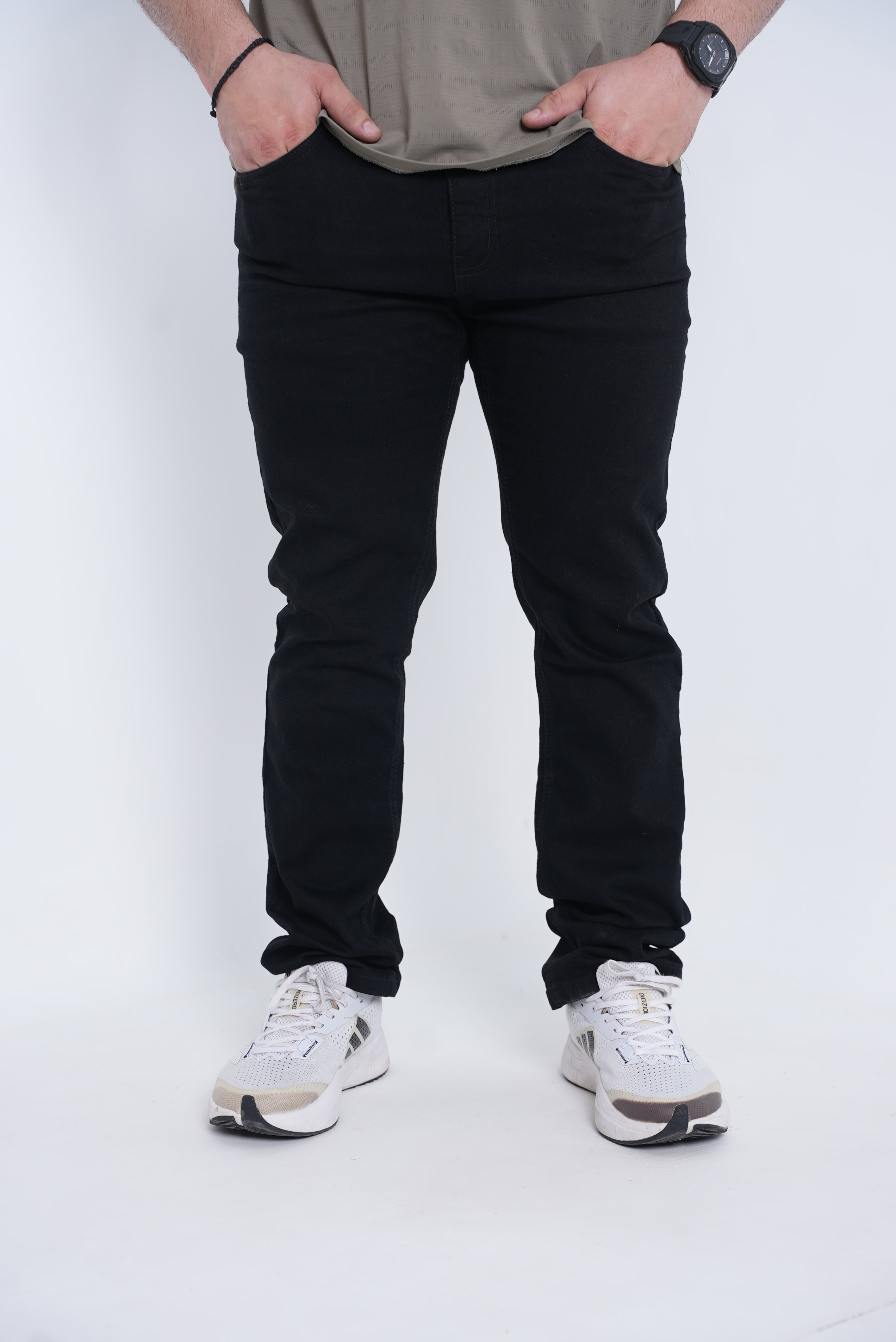 Premium Stretch Straight Fit Denim – Black