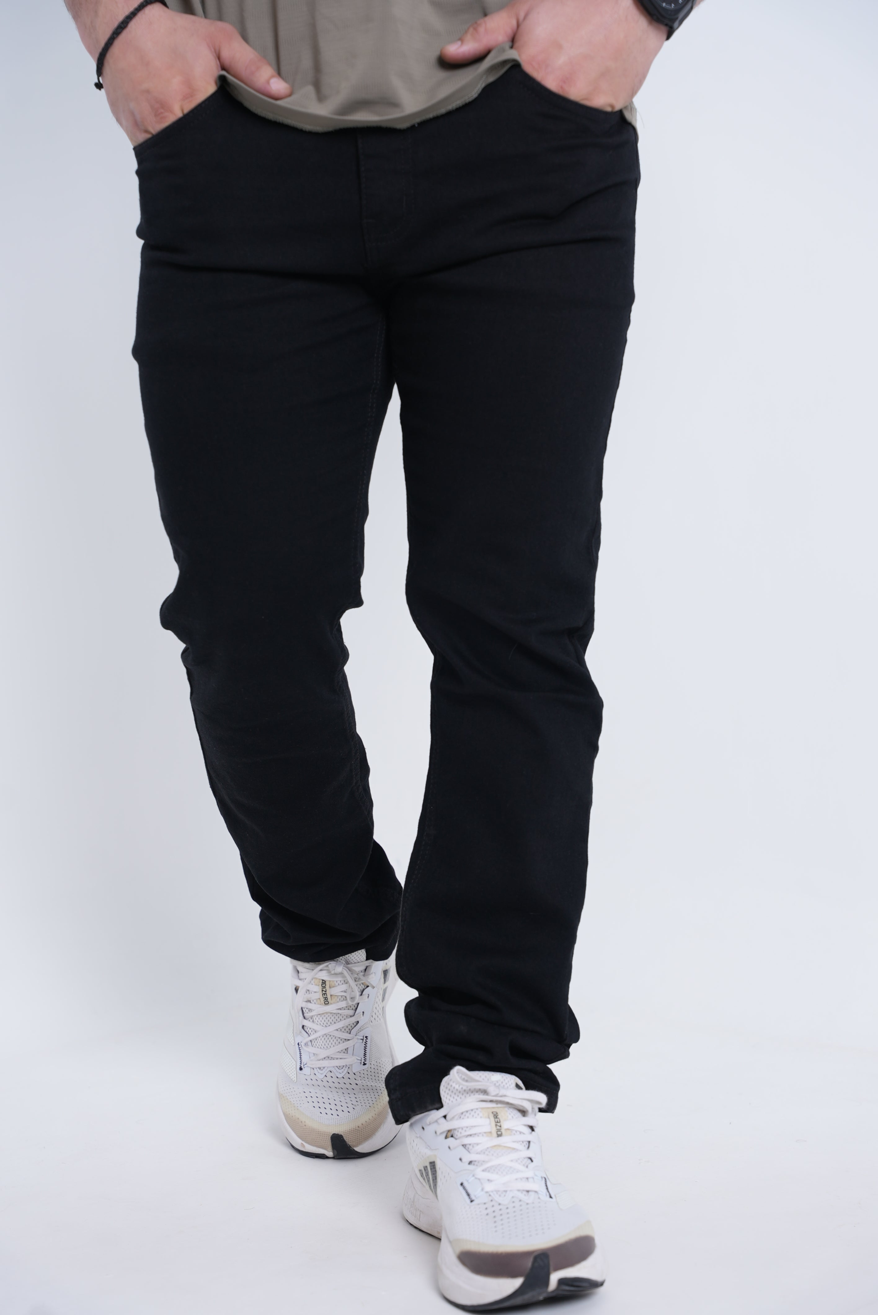 Premium Stretch Straight Fit Denim – Black