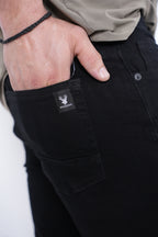 Premium Stretch Straight Fit Denim – Black
