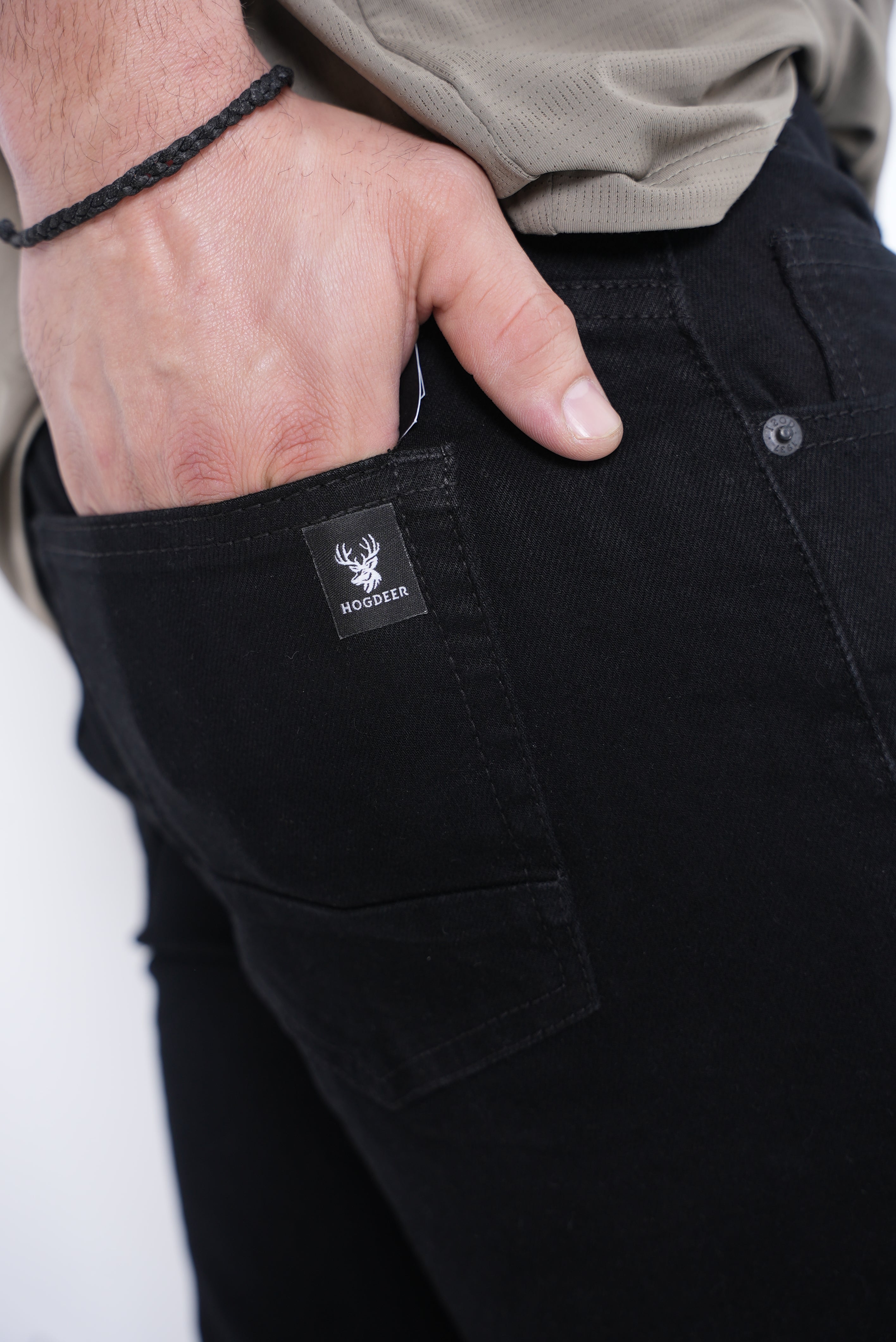Premium Stretch Straight Fit Denim – Black
