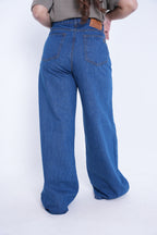 Classic Women’s Baggy Denim Pants- Dark Blue