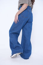 Classic Women’s Baggy Denim Pants- Dark Blue