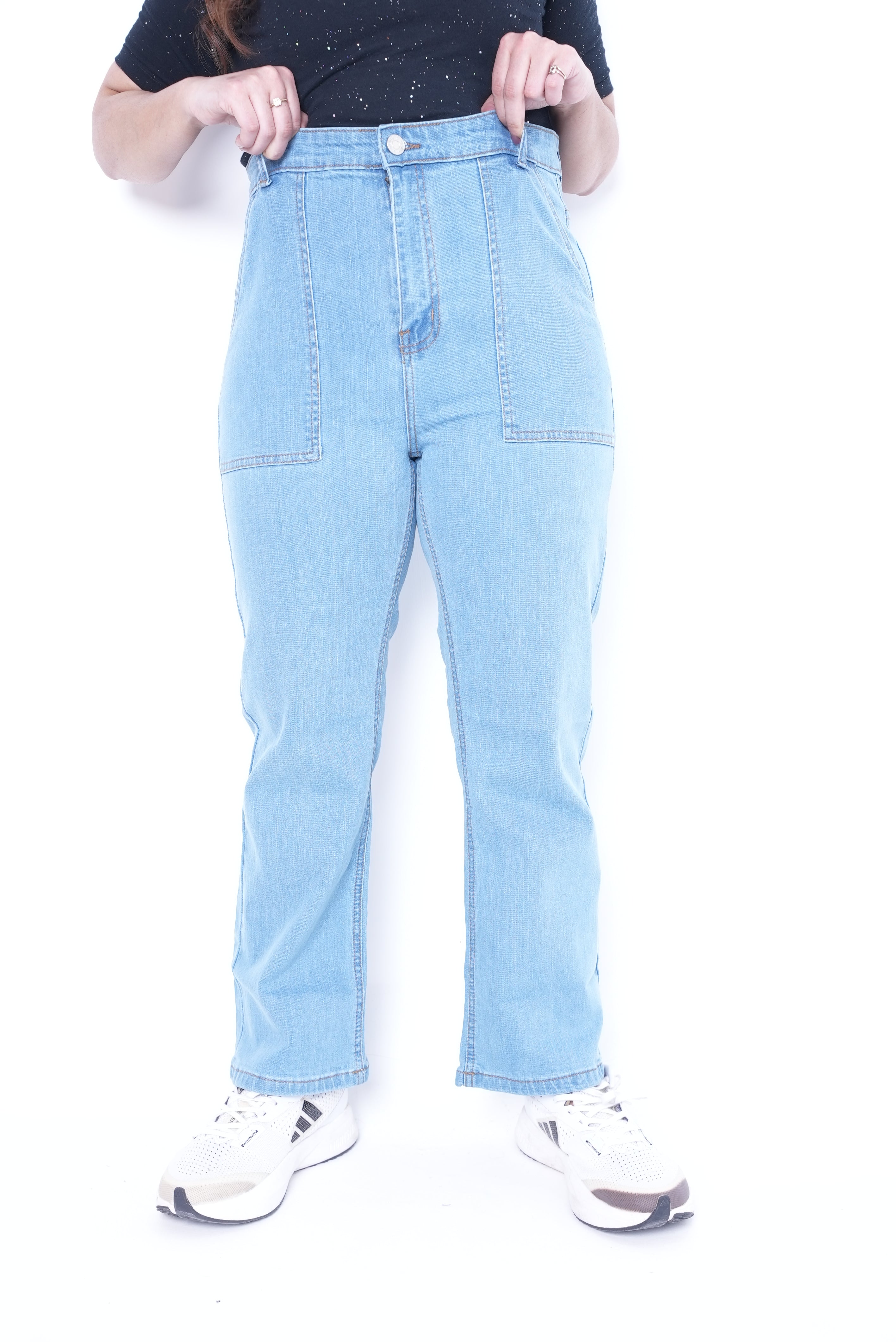 Classic Women’s Straight Fit Denim Jeans- Light Blue