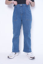 Classic Women’s Straight Fit Denim Jeans- Dusty Blue