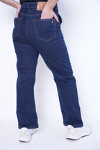 Classic Women’s Straight Fit Denim Jeans- Dark Blue