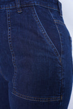 Classic Women’s Straight Fit Denim Jeans- Dark Blue