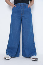 Women’s Stretch Boot Cut Denim Jeans- Light Blue