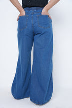 Women’s Stretch Boot Cut Denim Jeans- Light Blue