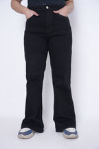 Women’s Stretch Boot Cut Denim Jeans- Black