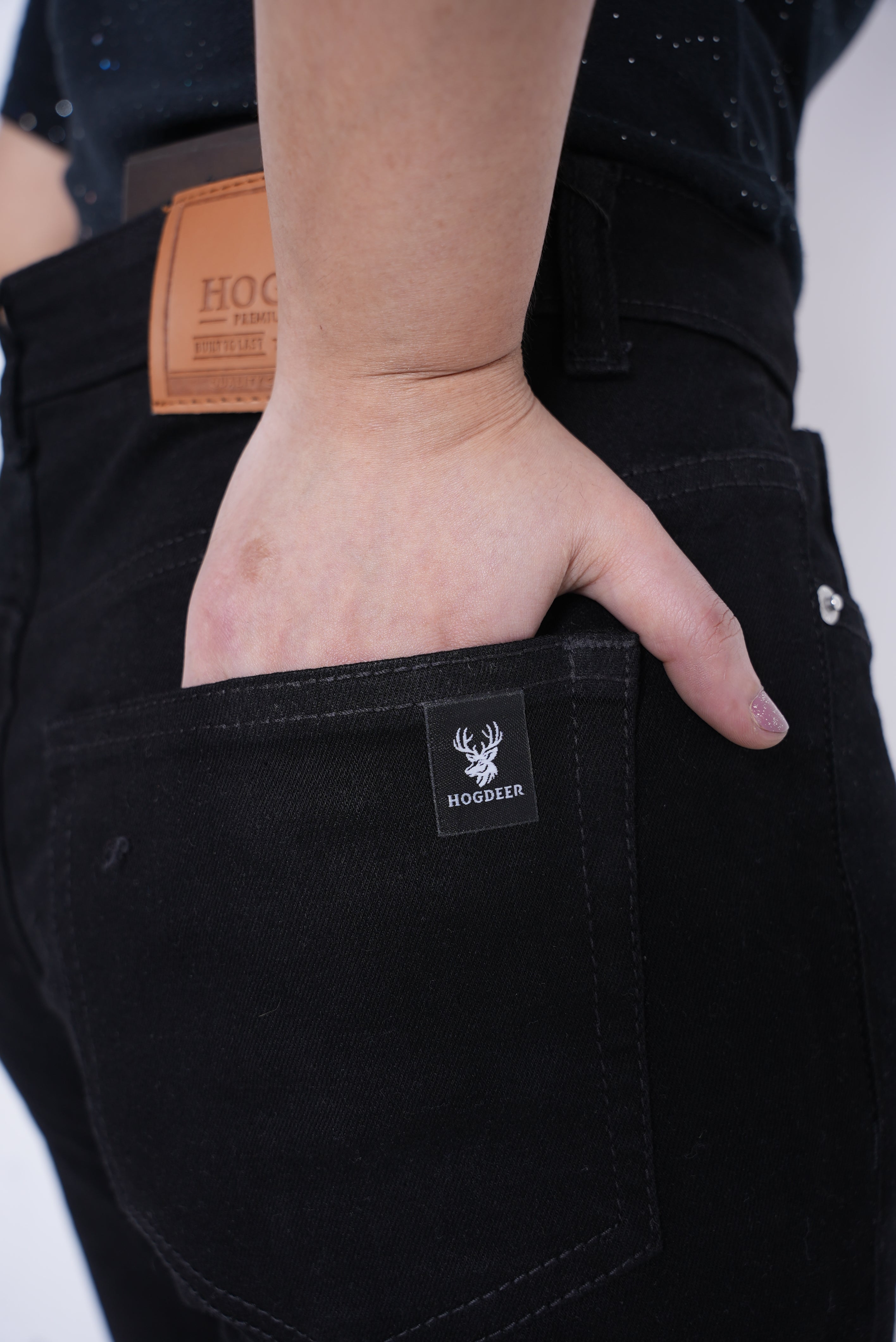 Women’s Stretch Boot Cut Denim Jeans- Black