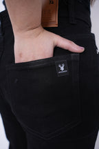 Women’s Statement Flared Denim Jeans- Black