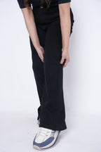 Women’s Statement Flared Denim Jeans- Black