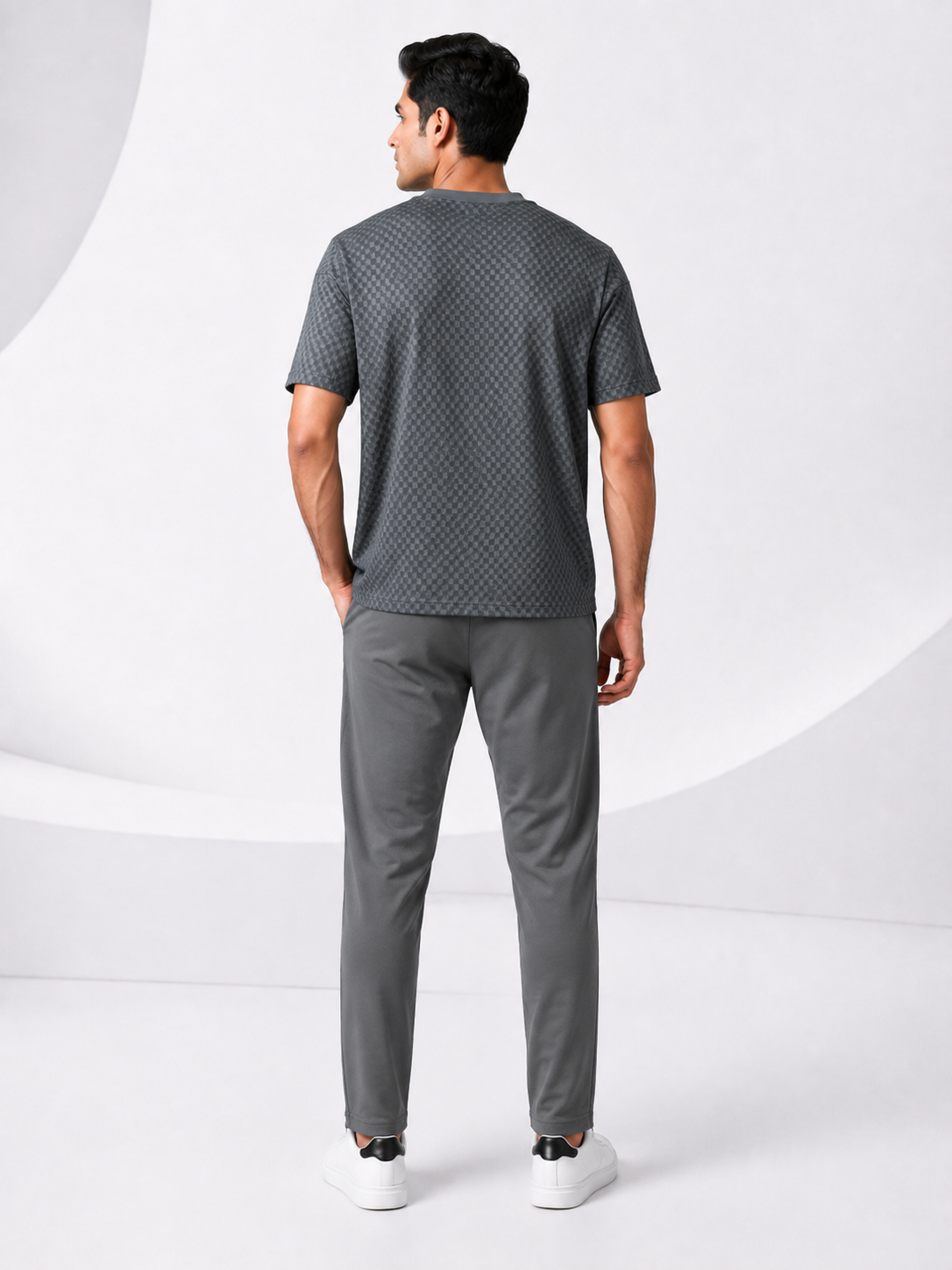 Imported Square Mesh - Graphite Grey Tracksuit