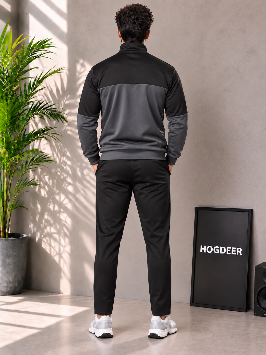 Asphalt Edge – Black/Charcoal Winter Tracksuit