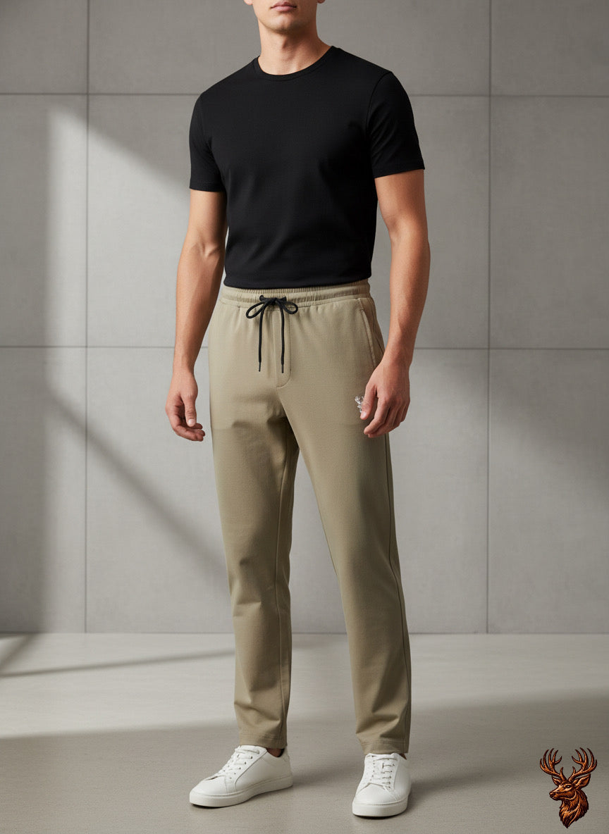 Men's Imported Spandex 200 GSM Trouser – Beige