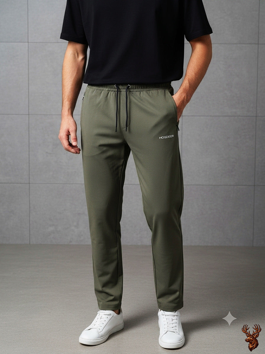 Men's Imported Spandex 200 GSM Trouser – Olive Green