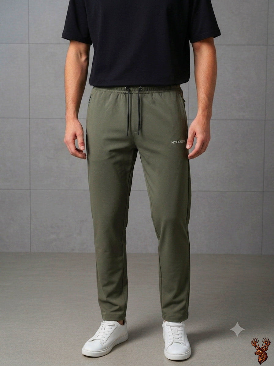 Men's Imported Spandex 200 GSM Trouser – Olive Green