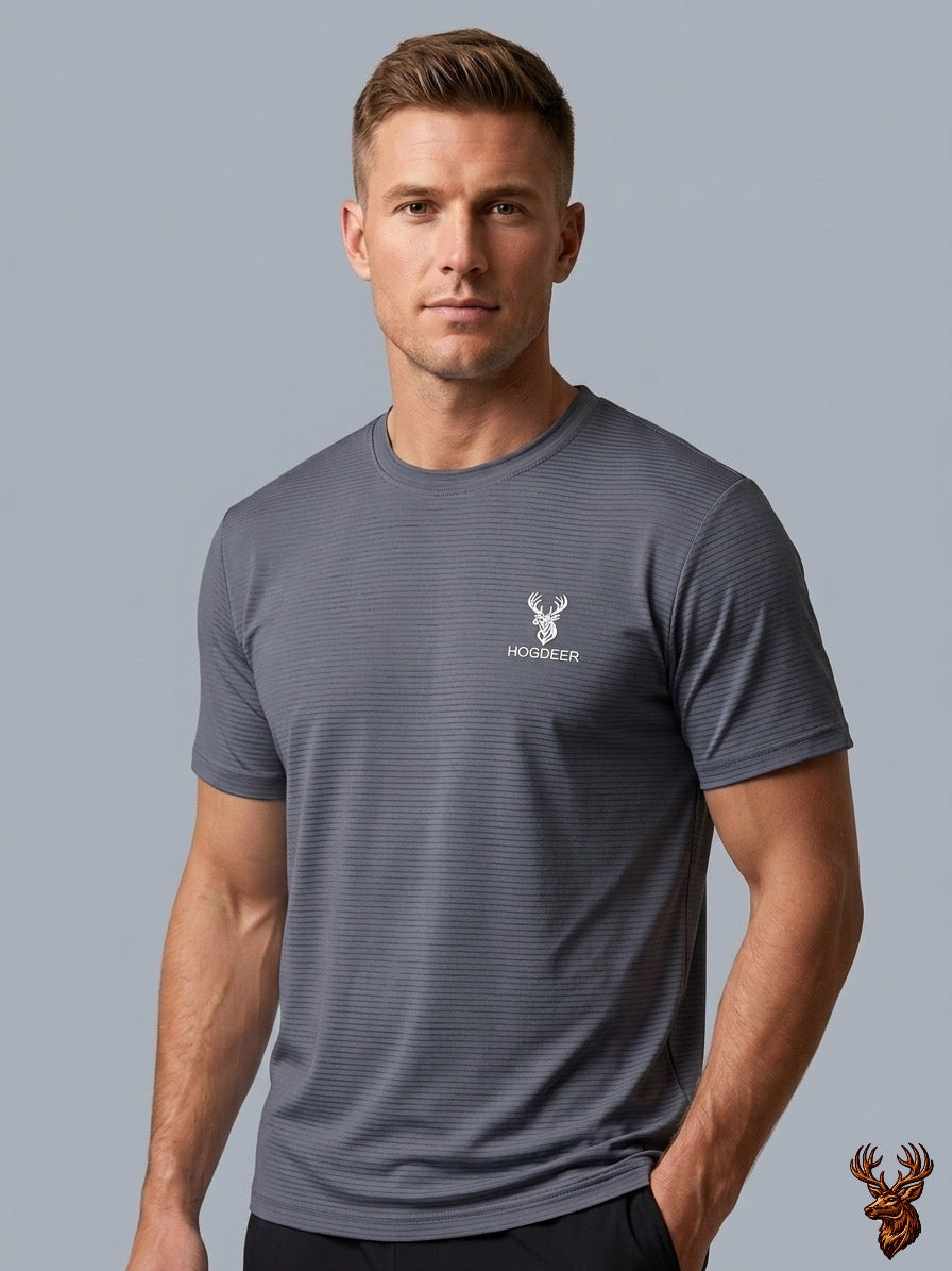 Swiss Mesh T-shirt - Charcoal Grey