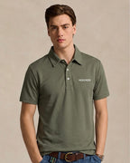 Men's Imported Super Mesh Nylon Polo Shirt- Olive Green