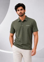 Imported Super Mesh Nylon Polo Shirt- Olive Green